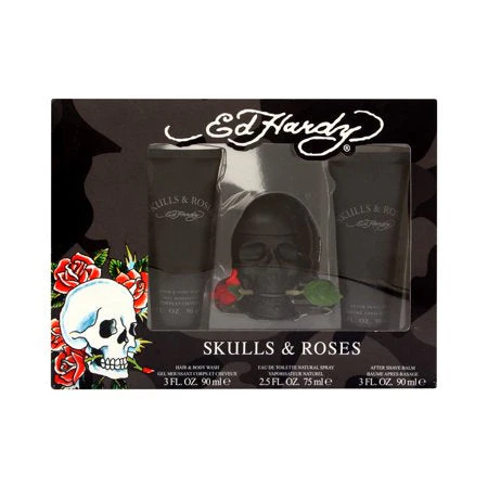 Ed Hardy Skulls & Roses 3-piece set